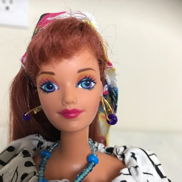 Mattel 1985 Barbie as Gypsy Jean Red Hair LavenderBlue Eyes 66 Twist N Turn Body - Picture 2 of 4